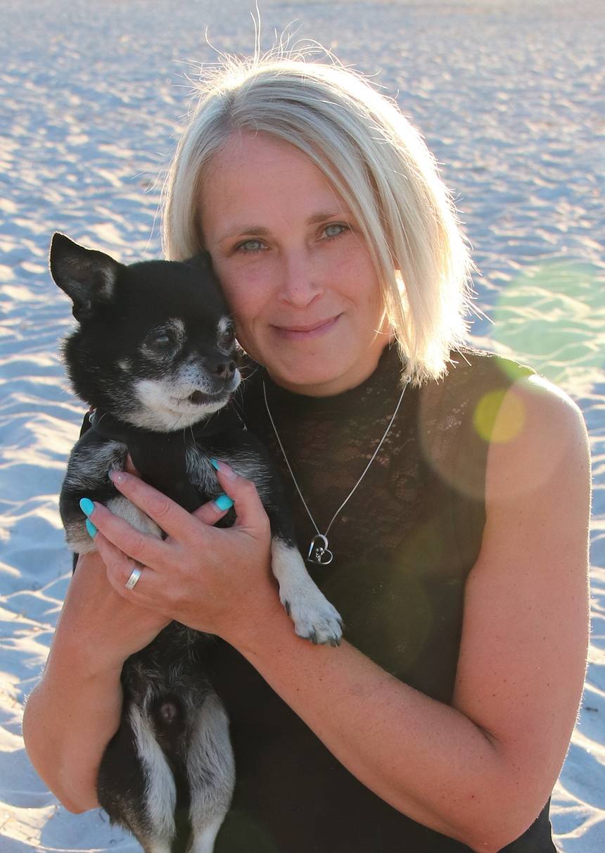 Nadine Kanzler mit Hund Sammy